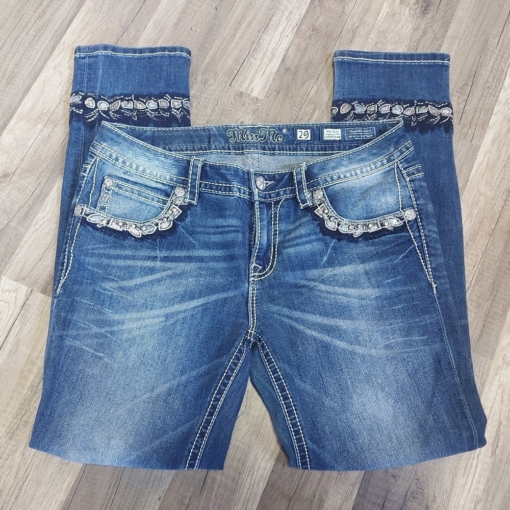 🌹Miss me jeans size 29 cuffed skinny